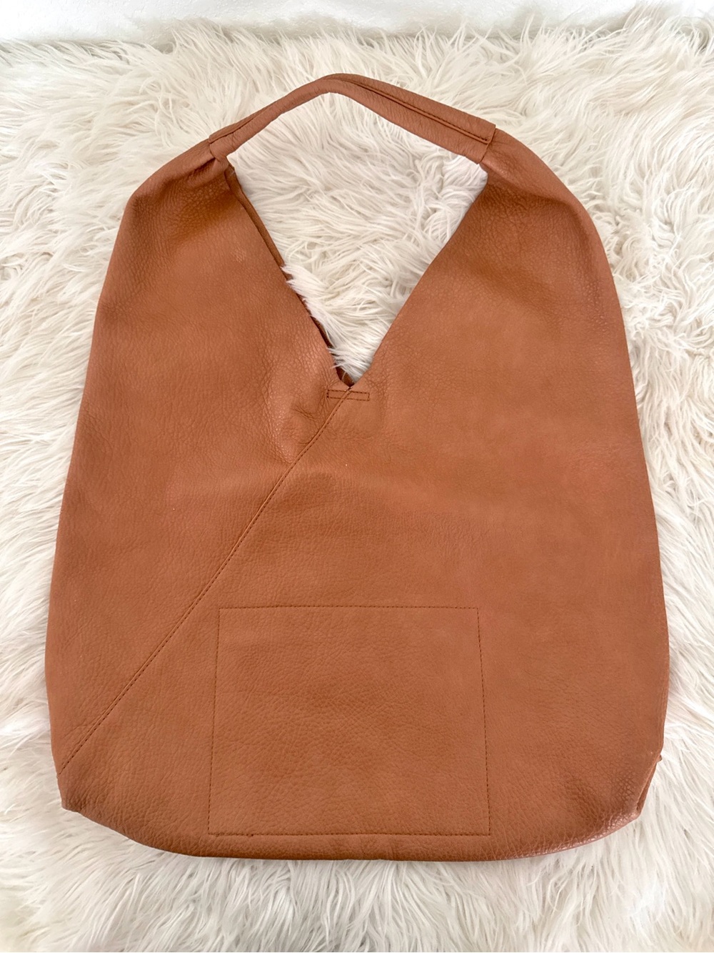 Shiraleah Tan Leather Hobo Shoulder Bag